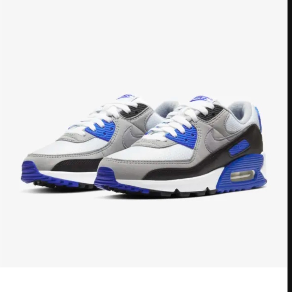 Nike Air Max 90 Hyper Royal Blue/Gry/Blk Men Size 8